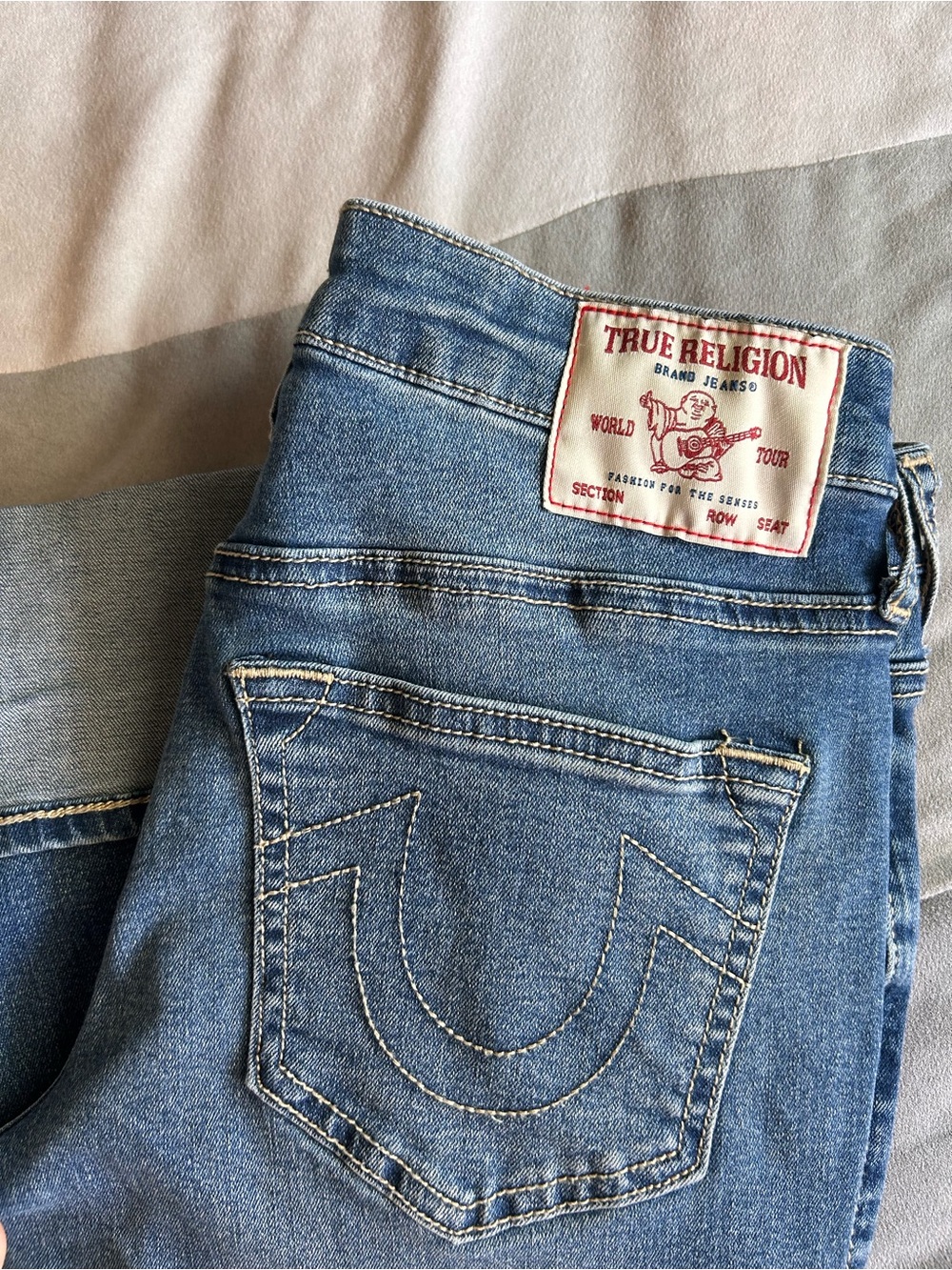True Religion BECCA Bootcut Cuff Jeans Mid Rise
